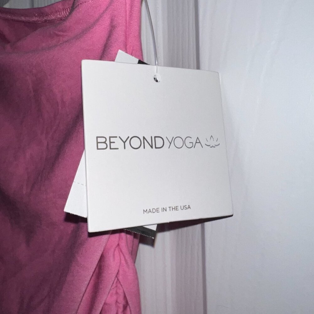 NWT Beyond Yoga Featherweight Carried Away One Shoulder Dress Pink Size M - Picture 6 of 8